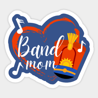 Marching Band Mom Shako Heart Sticker